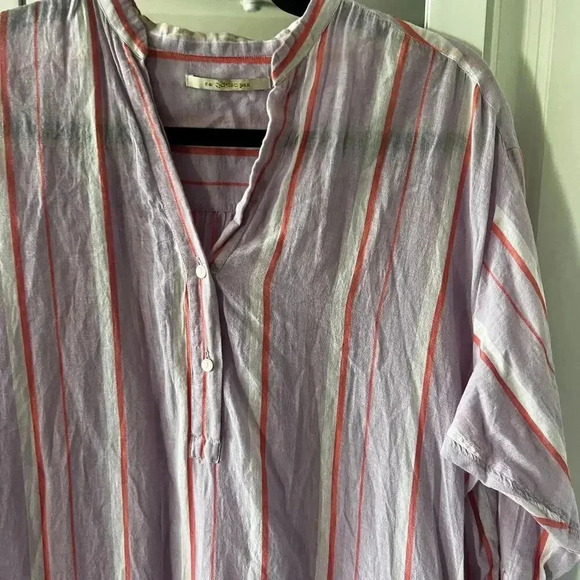 Ne Quittez Pas Striped Dress Size Large Color Purple - Picture 3 of 6